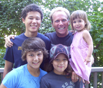 Jack, Eliot, Julian, Siena and Dad